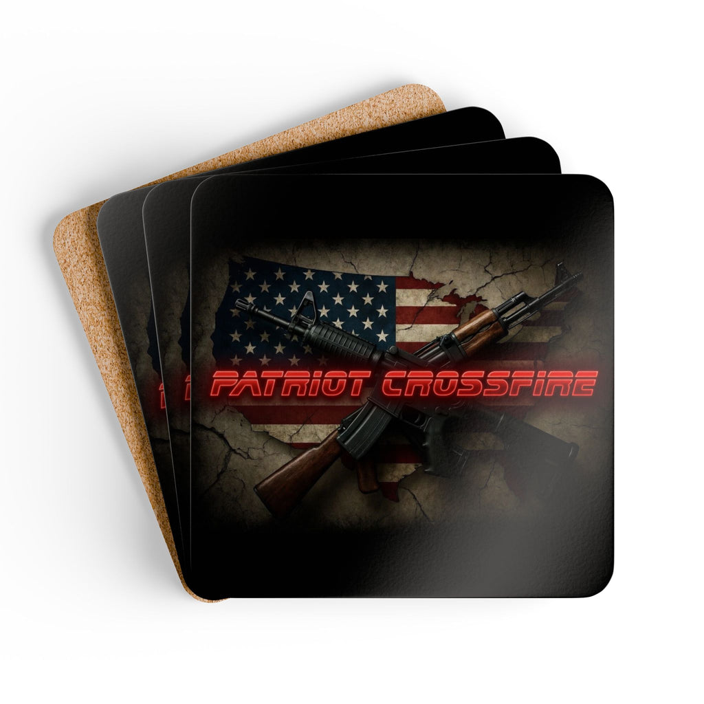 Patriot Crossfire Cork Coaster Set